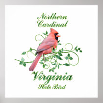 Cardinal Virginia State Bird Print