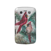 Cardinal watercolor art blackberry cases