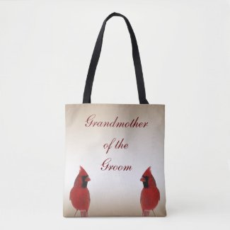 Cardinal Wedding Grandmother of the Groom Tote Bag