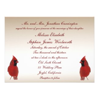 Cardinal Wedding Invite