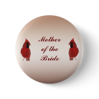 Cardinal Wedding Mother of the Bride Pin