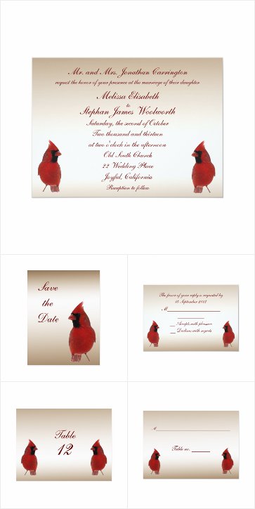 Cardinal Wedding Motif