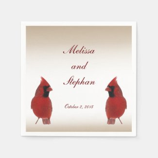 Cardinal Wedding Napkins