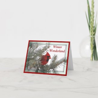 Cardinal Winter Wonderland card