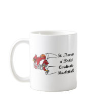 Cardinals basketball script coffee mug