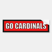 Cardinals - Black Red White Sticker Bumper Sticker