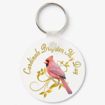 Cardinals Brighten My Day keychains