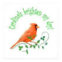 Cardinals Brighten My Day posters by TLArnold Cardinals Brighten My Day posters
