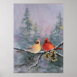 CARDINALS by SHARON SHARPE Posters