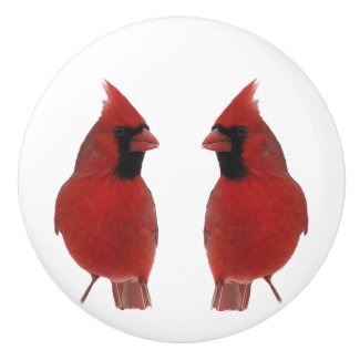 Cardinals Ceramic Knob