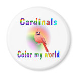 Cardinals Color My World Refrigerator Magnets