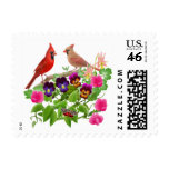 Cardinals in the Garden Postage postage