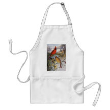 Cardinals in Winter Aprons