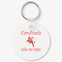 Cardinals Make Me Happy keychains