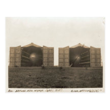 Cardington, R101 and R100 in their sheds Post Cards
