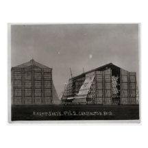 Cardington sheds for airships post card