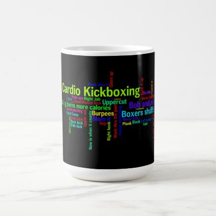 Cardio Kickboxing Word Cloud Coffee Mug