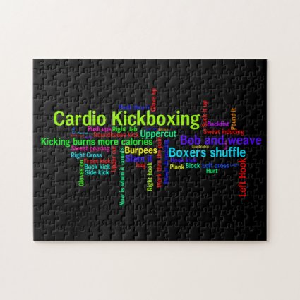 Cardio Kickboxing Word Cloud Jigsaw Puzzle