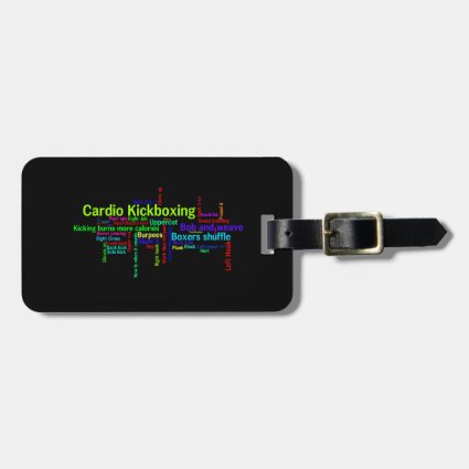 Cardio Kickboxing Word Cloud Tag For Bags