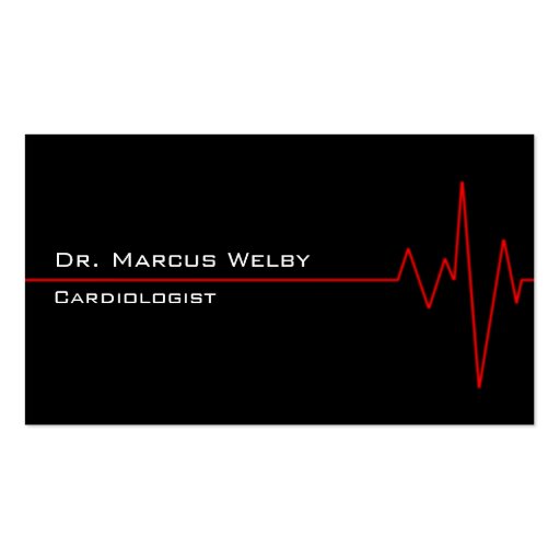 Cardiologist Business Card (front side)