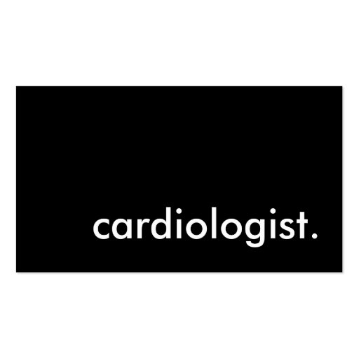 cardiologist. business card template (front side)