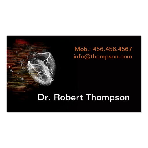 Cardiologist / Cardiology / Cardiosurgeons Card Business Cards (front side)