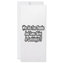 Cardiologist Joke...Two Thumbs rack cards