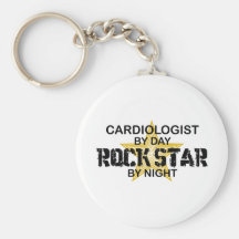 Cardiologist Rock Star by Night Keychains