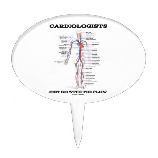 Cardiologists Just Go With The Flow (Circulatory) Cake Topper