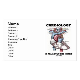 Cardiology Is All About The Heart (Anatomical) Business Card Templates
