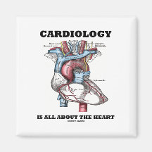 Cardiology Is All About The Heart (Anatomical) Fridge Magnet