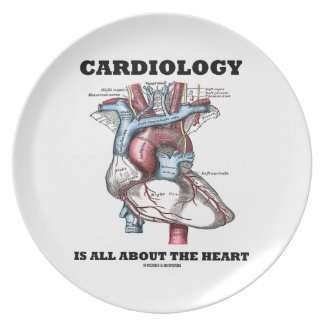 Cardiology Is All About The Heart (Anatomical) Party Plate