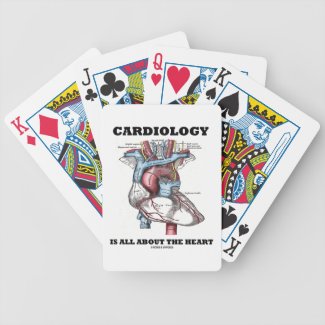 Cardiology Is All About The Heart (Anatomical) Poker Cards