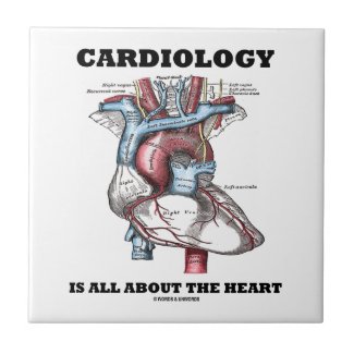 Cardiology Is All About The Heart (Anatomical) Ceramic Tiles