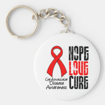 Cardiovascular Disease Hope Love Cure v2 Key Chains