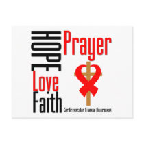 Cardiovascular Disease Hope Love Faith Prayer postcards