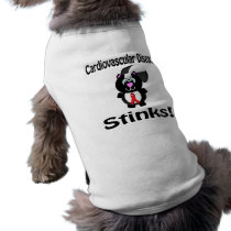 Cardiovascular Disease Stinks Skunk Awareness Desi Doggie T-shirt