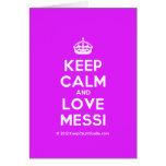 [Crown] keep calm and love messi  Cards