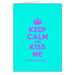 [Crown] keep calm and kiss me  Cards