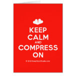 [Two hearts] keep calm and compress on  Cards