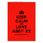 [Crown] keep calm and love abby xx  Cards