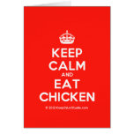 [Crown] keep calm and eat chicken  Cards