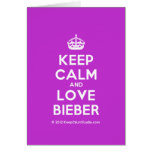 [Crown] keep calm and love bieber  Cards
