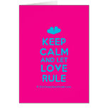 [Two hearts] keep calm and let love rule  Cards