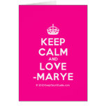 [Crown] keep calm and love -marye  Cards