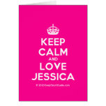 [Crown] keep calm and love jessica  Cards