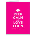 [Two hearts] keep calm and love ffion  Cards