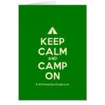 [Tent] keep calm and camp on  Cards