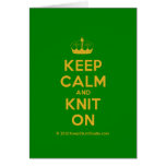 [Knitting crown] keep calm and knit on  Cards