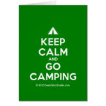 [Tent] keep calm and go camping  Cards